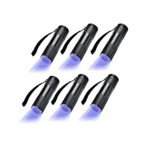 Optimal Shop Paquete de 6 linterna UV Blacklight 9 LED_1