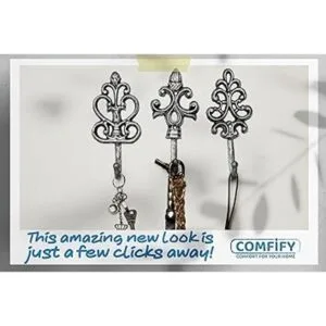 Shabby Chic de Comfify juego de 3 ganchos de pared de_2