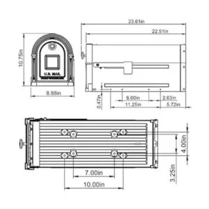 Gibraltar Mailboxes Garrison Bronce veneciano de acero_4