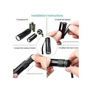 Optimal Shop Paquete de 6 linterna UV Blacklight 9 LED_5