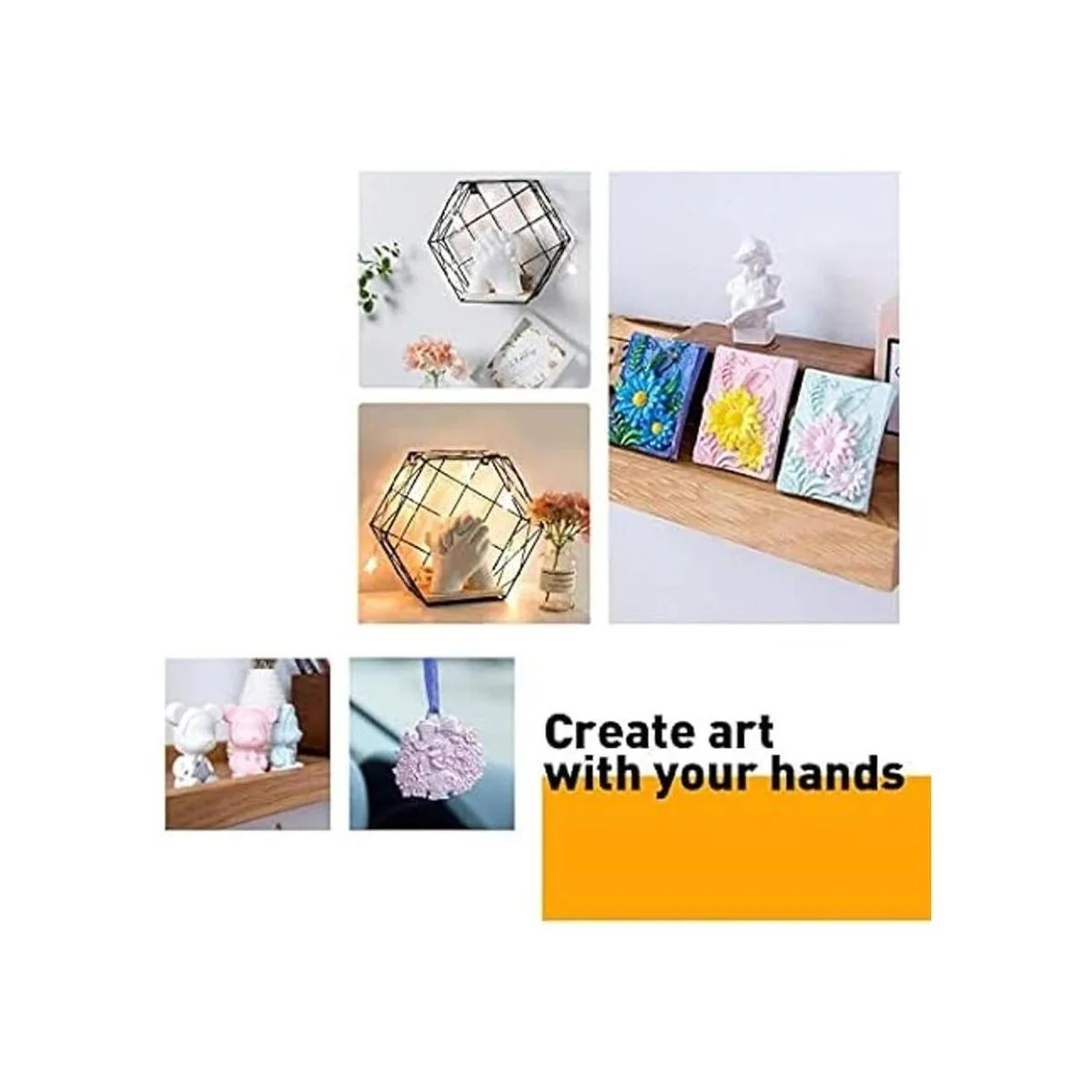 Falling in Art Polvo de yeso de París de 1 libra Kit de_7