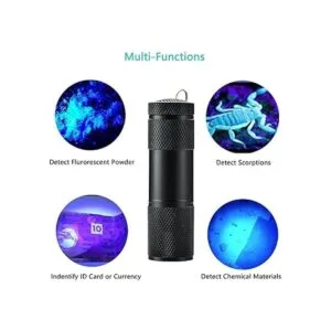 Optimal Shop Paquete de 6 linterna UV Blacklight 9 LED_6
