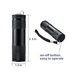 Optimal Shop Paquete de 6 linterna UV Blacklight 9 LED_3