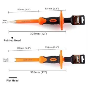 Finder Juego de 2 cinceles resistentes de 12 pulgadas con_4