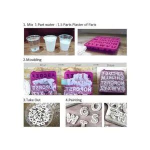 Falling in Art Polvo de yeso de París de 1 libra Kit de_3