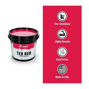 Ecotex TexRed Emulsión de serigrafía pinta 16 onzas_2