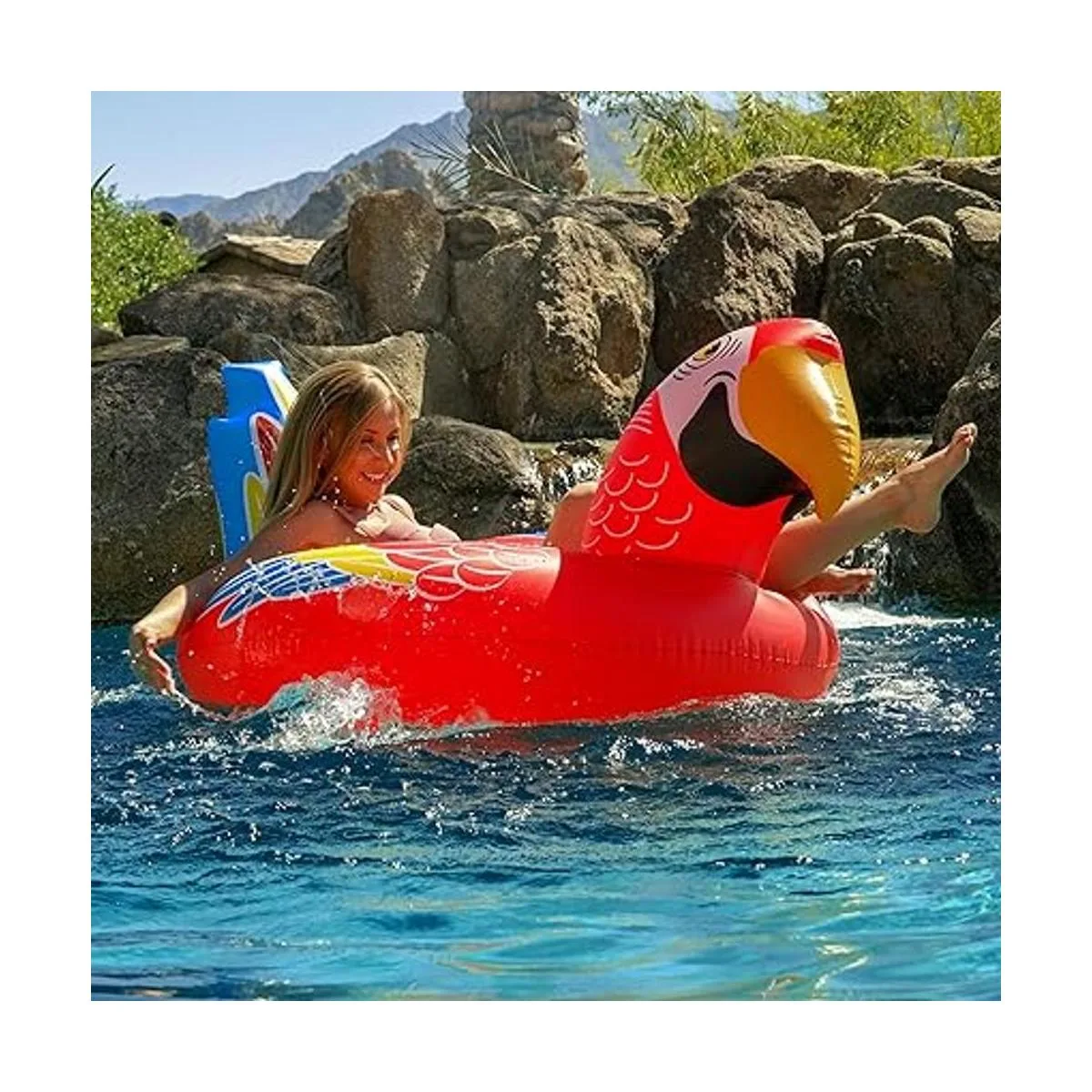 GoFloats Tropical Parrot Tubo flotador para piscina_3