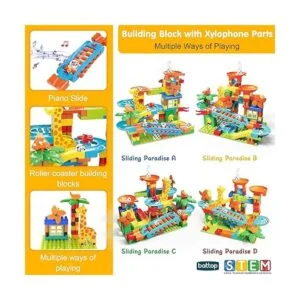 Battop Marble Run bloques de construcción set de_5