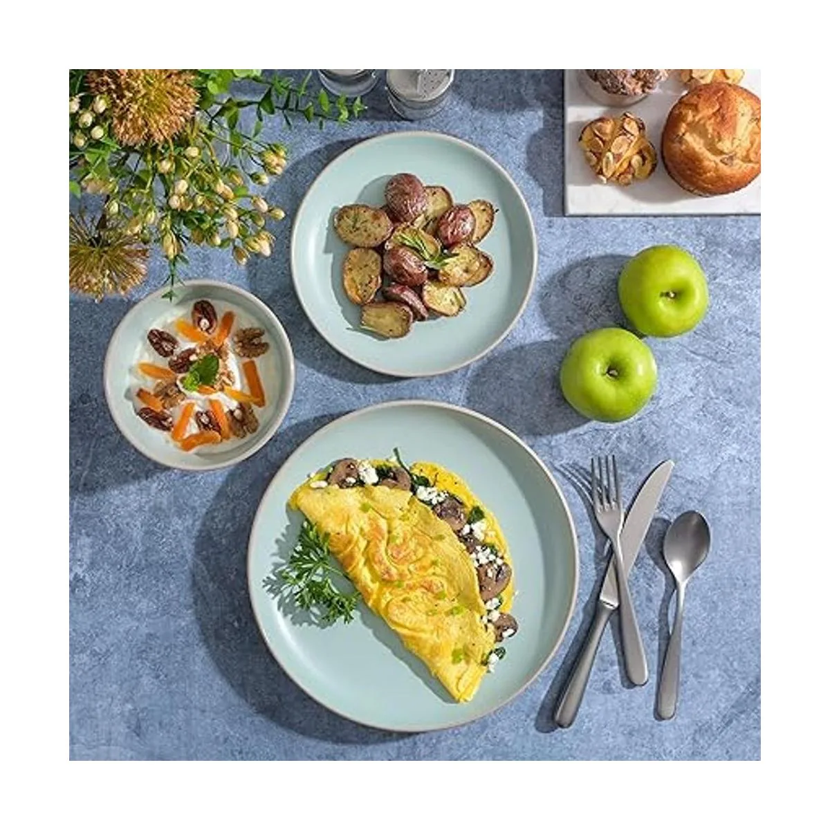 Gibson Home Rockaway Juego de vajilla de 12 piezas color_6