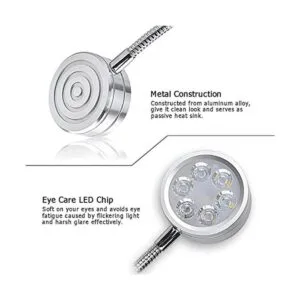 Luces de lectura para libros en la cama luz de montaje en_4