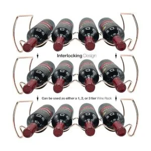 Sorbus Estante de vino apilable de 3 niveles estilo_5