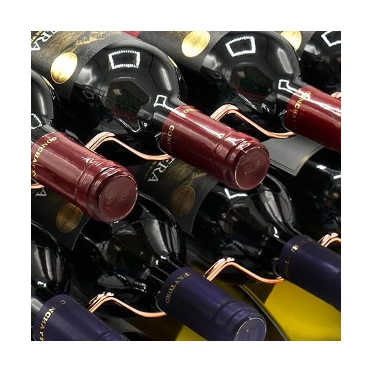 Sorbus Estante de vino apilable de 3 niveles estilo_6