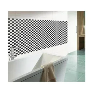 Redodeco Adhesivo Blanco Negro Mosaico Backsplash Azulejos_3