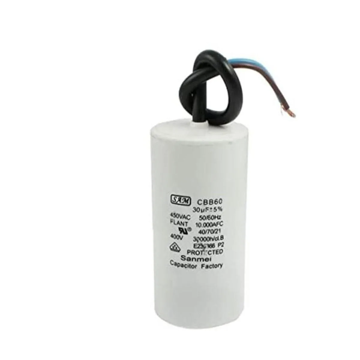 CBB60 AC 450 V 30uF del motor Running Capacitor w 2 cables_1