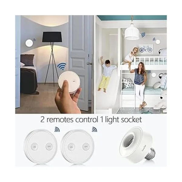 LoraTap Kit de toma de luz E26 con mando a distancia_2