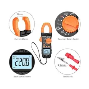 Proster Medidor de abrazadera digital TRMS 6000 unidades_3