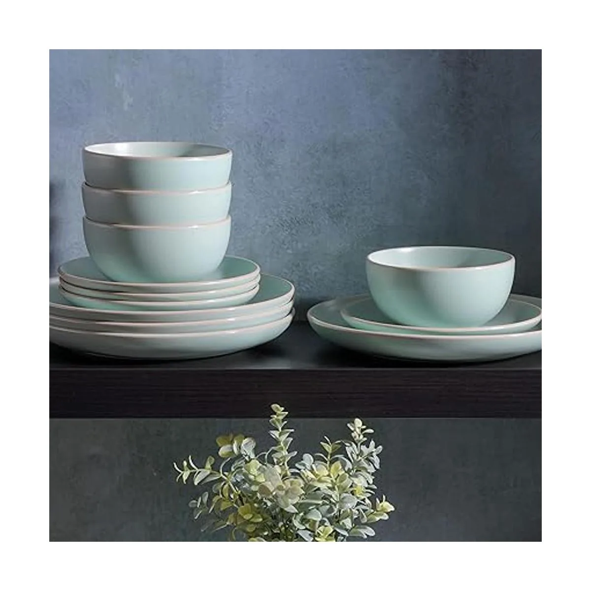 Gibson Home Rockaway Juego de vajilla de 12 piezas color_4