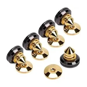 Juego de 4 tacos para altavoces dorados para subwoofer_1