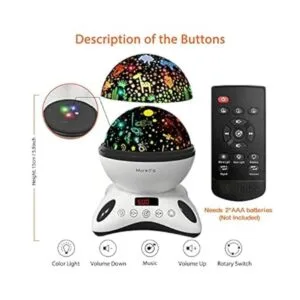 Moredig Proyector de luz nocturna luz nocturna de bebé_2