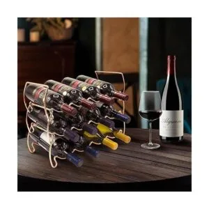 Sorbus Estante de vino apilable de 3 niveles estilo_2