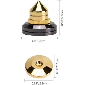 Juego de 4 tacos para altavoces dorados para subwoofer_6