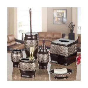 Creative Scents Funda cuadrada de pañuelos marrones_5