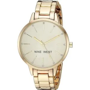 Nine West Womens Crystal Accented Bracelet Watch_1