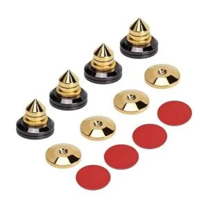 Juego de 4 tacos para altavoces dorados para subwoofer_2