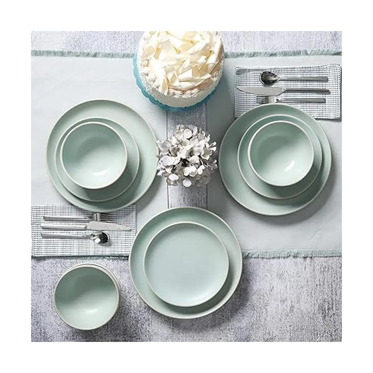 Gibson Home Rockaway Juego de vajilla de 12 piezas color_5