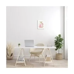 Stupell Industries Glam Botella de perfume dorada y rosa_4