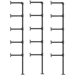 Estante industrial de tubo de hierro retro para montaje en_2