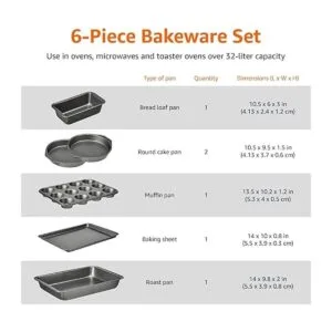 6Piece Nonstick Carbon Steel Oven Bakeware Baking Set_5