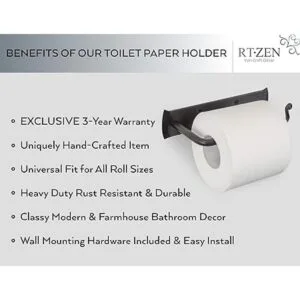 RTZEN Soporte para papel higiénico de baño hecho a mano_2