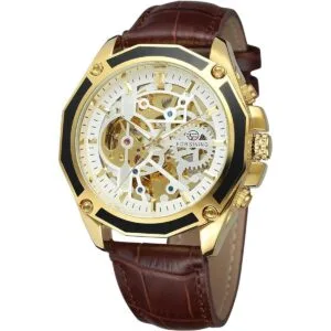 Forsining automático esqueleto mecánico reloj reloj de los_1