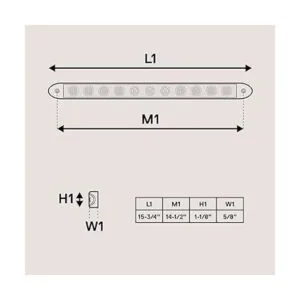 2 barras de luz LED de 16 pulgadas 11 rojo compatible_3