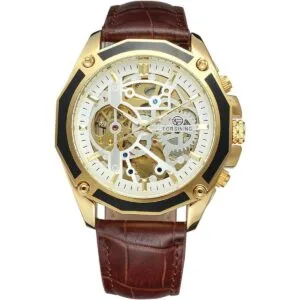 Forsining automático esqueleto mecánico reloj reloj de los_2