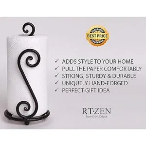 Soporte para toallas de papel elegante color negro_3