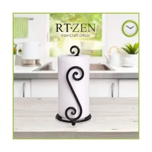 Soporte para toallas de papel elegante color negro_4