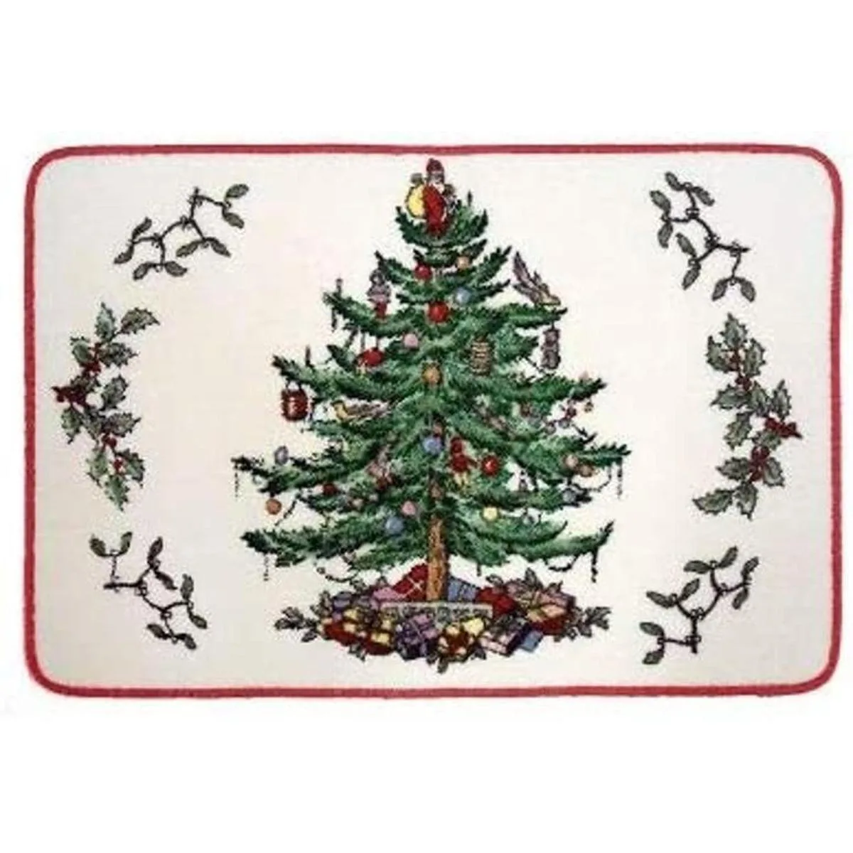 Avanti Linens Red Spode Tree Collection alfombra de baño_1