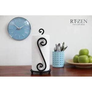 Soporte para toallas de papel elegante color negro_5