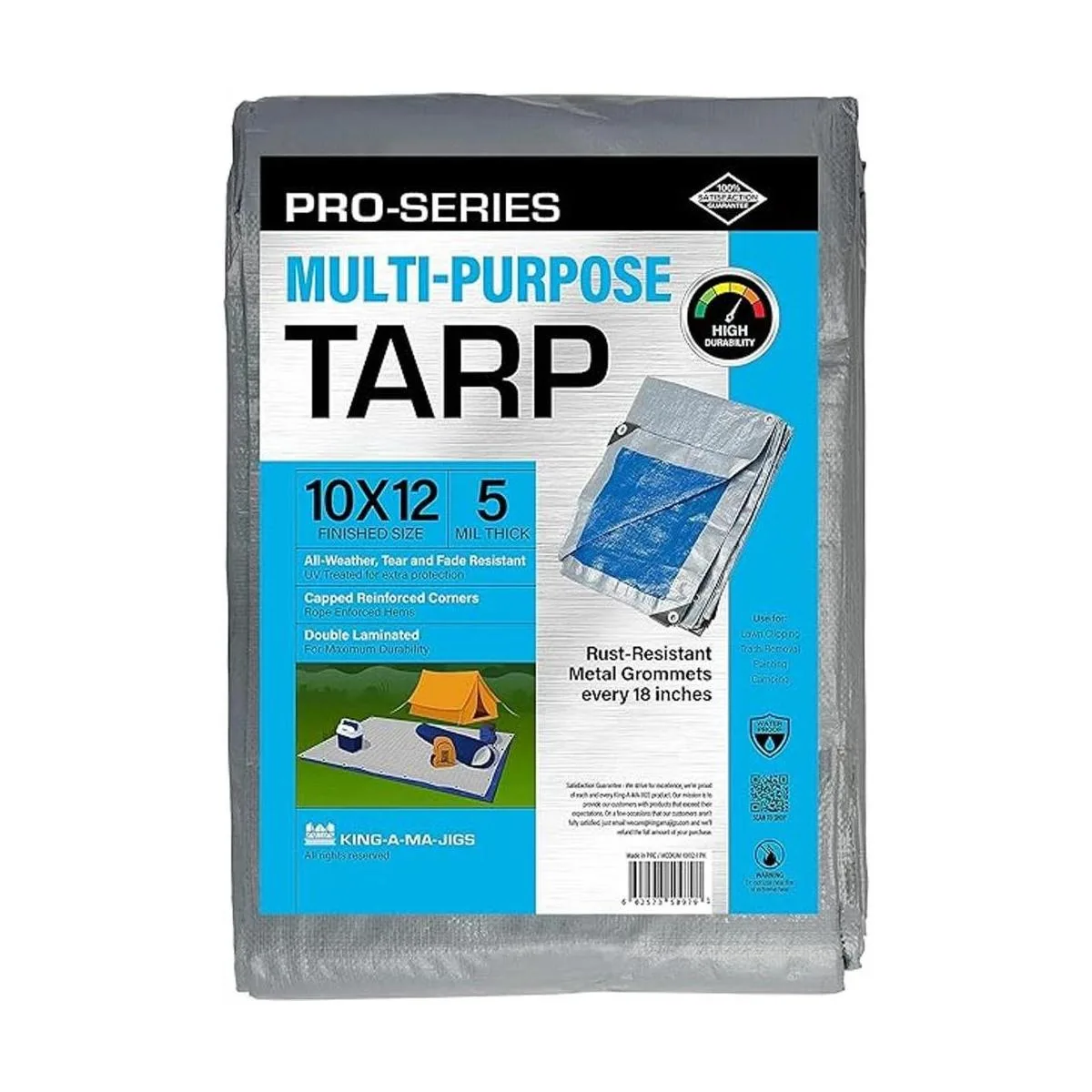 Lona de 10 x 12 pies lona de plástico impermeable de_1