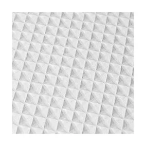 Juego de cortina de ducha blanca de tela gofre con forro_5