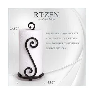 Soporte para toallas de papel elegante color negro_6