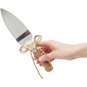 Juego de 4 cuchillos rústicos para pastel de boda y_6