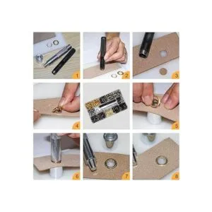 INNETOC 120 juegos de ojales de latón de 0.394 in de_6