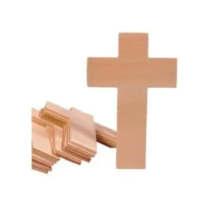 Creative Hobbies 4.25 inch alta Unfinished Cruz de madera_1