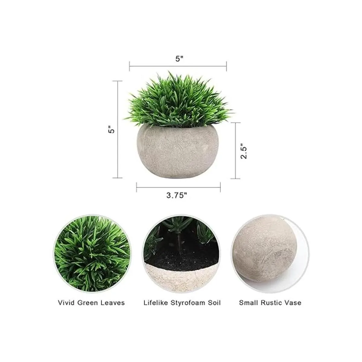 THE BLOOM TIMES 2 piezas de plantas falsas para decoración_2