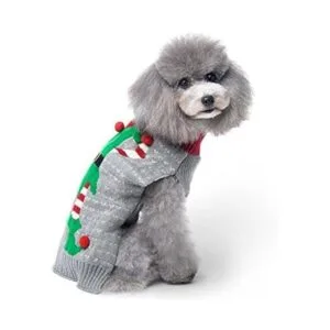 HAPEE Suéteres navideños para perro con diseño de Santa_2