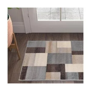 Superior Alfombra de área de diseño geométrico moderno de_5