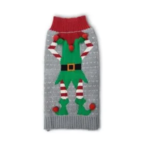 HAPEE Suéteres navideños para perro con diseño de Santa_5